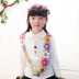 Không dệt vòng cổ hoa không dệt trẻ trẻ em handmade diy vòng hoa vật liệu sáng tạo gói giáo viên món quà ngày