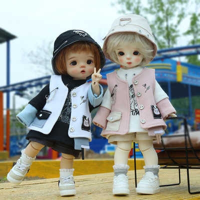 taobao agent [Original] 6 -point BJD baby SD baby clothes 1/6 point of large fish body Corgi body card meat fisherman hat men and women cool