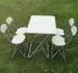 [50 * 70] đặc biệt màu trắng giản dị gấp bàn ghế ngoài trời di động bàn ghế không gian chủ gấp đồ nội thất bộ bàn ghế cafe ngoài trời Đồ gỗ ngoài trời