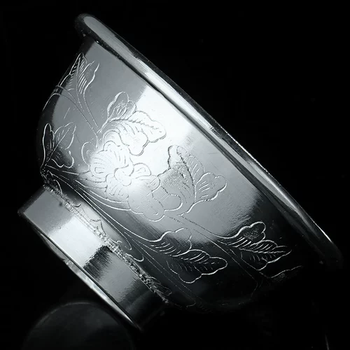 990 Lotus Water Bowl Pure Silver Made Crond Cupe Cup Home House Water Cup