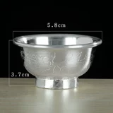 990 Lotus Water Bowl Pure Silver Made Crond Cupe Cup Home House Water Cup