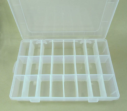 Коробка для хранения, пластиковые бусины, 24 ячеек