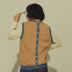 Octopusme tiệm hớt tóc gốc Nhật Bản cao đẳng gió lỏng retro đan áo len nữ màu vest vest