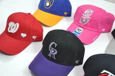 Товары с бейсбольной атрибутикой 美国 47少年儿童纯棉遮阳弯檐棒球帽mlb大联盟多个球队洋基ny