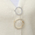 Hàn quốc đơn giản vòng rhinestone trâm của phụ nữ áo khoác boutonniere kích thước pin chống đi áo len cardigan khóa phụ kiện Trâm cài