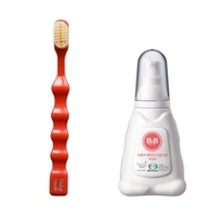 Детская силикагелевая зубная щетка, зубная паста, комплект, Южная Корея, не содержит фтор