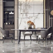 Mới Trung Quốc kết hợp bàn ăn gỗ và ghế kết hợp hình chữ nhật phòng khách khách sạn bàn ăn ánh sáng sang trọng nội thất tùy chỉnh 667713 - Nội thất văn phòng