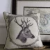 Kho báu Châu Âu và Mỹ cổ điển gối Mỹ retro deer head nghiên cứu cushion cushion set Hồng Kông Đài Loan khách hàng phải mua Mua gối ngủ văn phòng Trở lại đệm / Bolsters