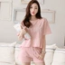 Hàn quốc phiên bản của ngắn tay đồ ngủ nữ mùa hè Hàn Quốc phiên bản của sinh viên tươi và đáng yêu lỏng dịch vụ nhà quần short hai mảnh phù hợp với đồ ngủ cộc tay cho nữ Giống cái