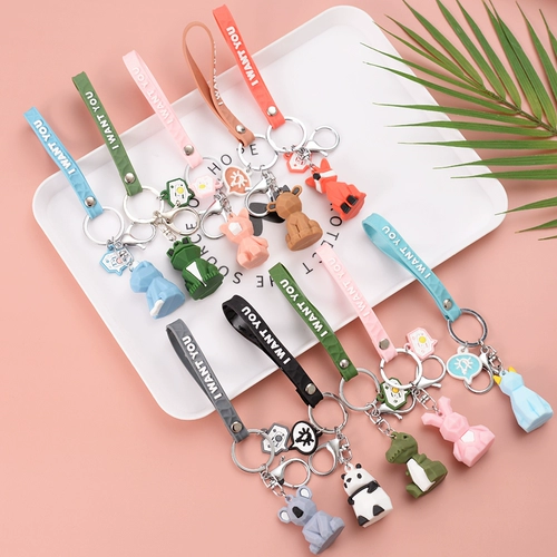 Кукла, брелок, динозавр, подвеска, украшение на сумку для влюбленных, лягушка