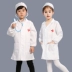 Trẻ em y tá nhỏ quần áo bác sĩ nghề nghiệp chơi mẫu giáo trang phục biểu diễn trang phục Halloween áo trắng đồ thể thao trẻ em Trang phục