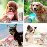 Домашние собаки, сопровождающие водяную чашку из припасов на открытом воздухе питьевая вода, водонагреватель, чтобы прокормить портативные портативные бутылки с водой из плюшевого чая