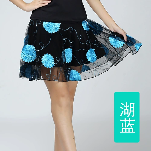 Юбка, мини-юбка, танцующие блестки для ногтей, в цветочек, для среднего возраста