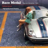 RM1: 64Racemedal склонили головы для девочек Tide Limited Edition Accessories Scene Accessories 1/64 Модель макросъемки