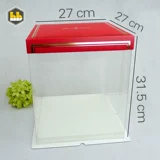 [Hengbo] Пластическая прозрачная коробка плюс торт/Новая 8 -INCH Barbie Box/Transparent Double -Layer Barbie/Утолщен