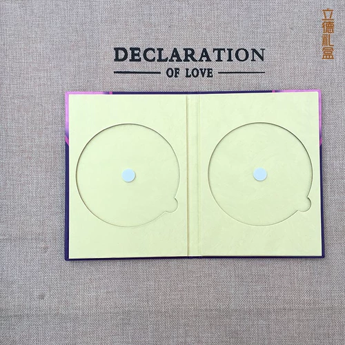 Высокая свадебная диск деревянная коробка DVD -коробка компакт -диск DISC Laper Box Double Butterfly 2 планшетная упаковка хранения творческая настройка