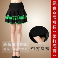 Зеленая мини-юбка, леггинсы