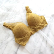 Hàn Quốc Ginger Pure Lace Không có vành thép thoải mái Full cup bra Không có dây đeo vai bên hông áo ngực đẹp - Áo ngực không dây