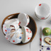 Mới xương dễ thương Trung Quốc bát cơm bát gốm sứ Úc xương bộ đồ ăn Trung Quốc phim hoạt hình sáng tạo cha mẹ trẻ bát cơm bát - Đồ ăn tối chén ăn cơm Đồ ăn tối