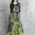 Tây Phong ban đầu của phụ nữ có gai may váy lụa 21 mùa xuân và mùa hè mát mẻ Tiểu thuyết Xiaoqing váy dài để giảm tuổi và giảm béo - Váy dài