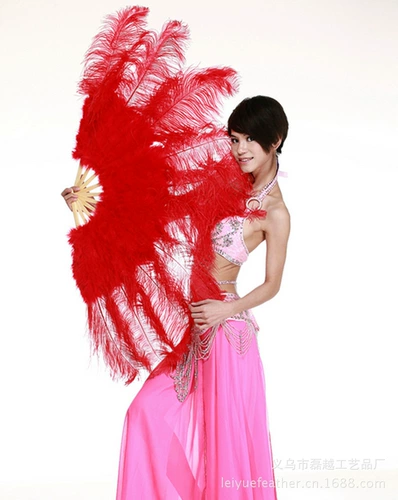 Выступление танца танца негабаритные фанаты -фанаты страуса страуса с большим фанатом Custom Multi -Color.