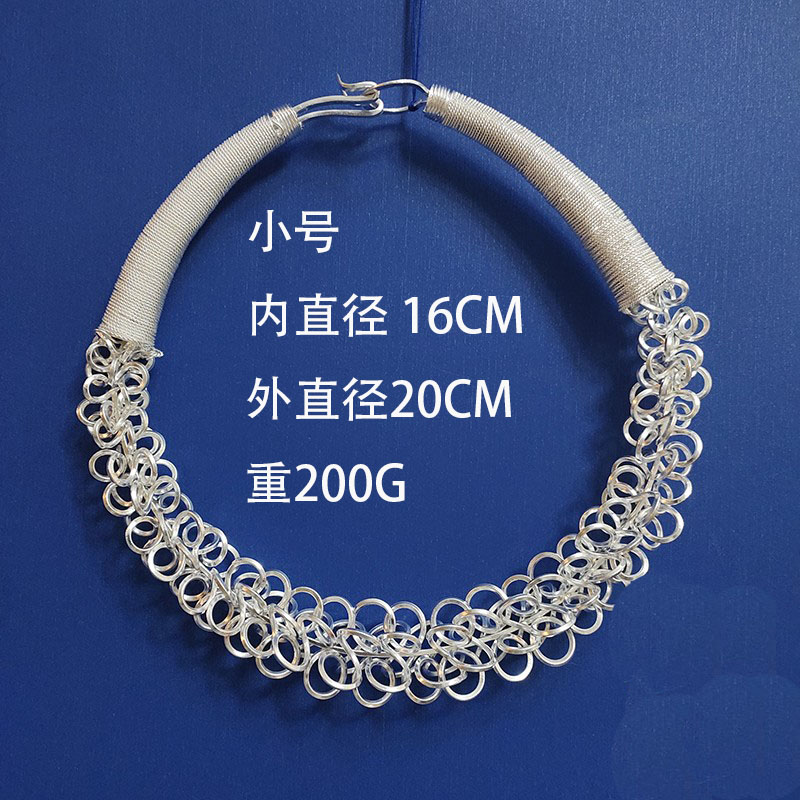 Small Mahua Miao Silver Collarquality goods minority nation seedling Dong Nationality Headwear Hat a collar for a horse manual Silver ornaments Headwear costume Wall painting Accessories Silver ornaments