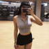 Đen ngực pad dây kéo thể thao vest phòng tập thể dục đào tạo tay áo ngực đứng cổ áo vest lớn vest nữ áo gió nam lining Áo thể thao