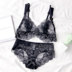 Áo lót ren bralette gợi cảm của Pháp không có vòng thép hình tam giác cup siêu mỏng phối đồ lót trong suốt - Bộ đồ lót do lot nu Bộ đồ lót