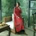 Mùa xuân ban đầu cotton dài váy khóa áo phụ nữ Trung Quốc retro cải tiến sườn xám lỏng lẻo phong cách dân tộc - Váy dài Váy dài