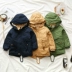 Áo khoác nhung trẻ em cộng với áo khoác nhung bông mùa đông bé bông dài độn bông đôi áo bông dày - Áo khoác áo khoác cho be gái 12 tuổi Áo khoác