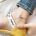 Nhật bản và Hàn Quốc đôi nhẫn Roman zircon titanium thép vòng chân rose gold màu vàng không phai đơn giản sinh viên cá tính hoang dã mới Vòng chân