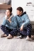 Mùa đông dưới đây phiên bản Hàn Quốc của bộ đồ ngủ ba lớp dày, đôi nam nữ dễ thương áo khoác cotton ấm áp phục vụ nhà đồ bộ thun lạnh Cặp đôi