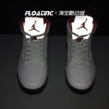 Висящий воздух Jordan 5 AJ5 Qiao Wu Ringkawa Maple White Red Flame Basketball Shoes 440888-102