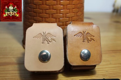 Кожаная зажигалка ручной работы, воловья кожа