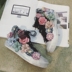 Hàn quốc phiên bản của nhỏ bẩn giày nữ hoang dã hoa ngọt ngào giày vải giản dị của phụ nữ rỗng cao giày mùa thu 2017 làn sóng mới Giày cao gót