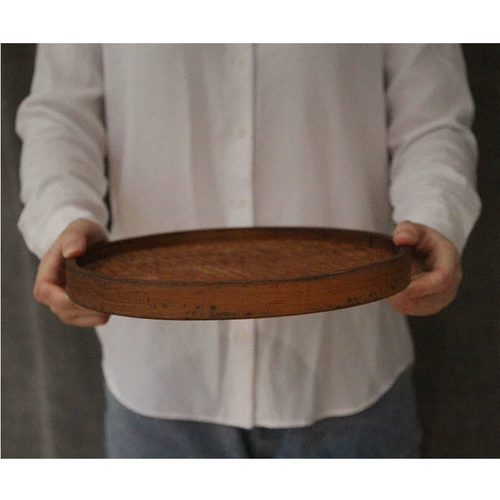 [Полнолуние] Мьянма Тик -поднос для чая с сушкой пенообразовательной платформой с твердым древесиной, ручная работа ручной работы медленных работников оригинал