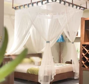 Mixed Bed màu sắc và nhận thức sáng Inn Hotel Đông Nam gió Mỹ của dây đai không gian Velcro khăn trải giường lưới manti - Bed Skirts & Valances