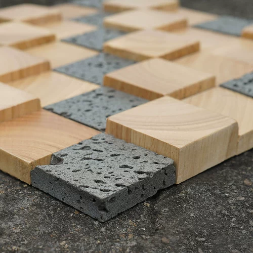 Настоящий троянский малайзийский телевизор Фон Стена Деревянная Каберна из вулканической скали