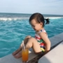 Chen Chen Ma bé quần áo trẻ em cô gái mùa hè trẻ em áo tắm màu sóng sọc 1-2-3 tuổi bé một mảnh áo tắm đồ bơi xuân thu