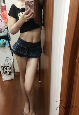2018夏季新款小短裙荷叶超短牛仔裙露臀迷你热裙 齐裙子一步-淘宝网
