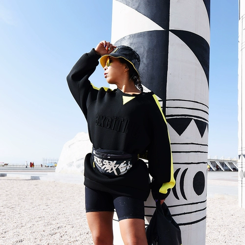 Свитшот подходит для мужчин и женщин, спортивный модный трендовый спортивный костюм, осенний, круглый воротник