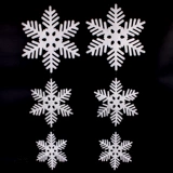 Рождественский белый декор, стеклянный комплект, со снежинками, 3 предмета