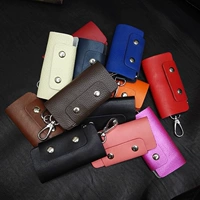 Phiên bản tiếng Hàn của túi da thực tế khóa thắt lưng túi khóa túi nam handmade móc chìa khóa tùy chỉnh logo - Trường hợp chính túi đựng chìa khóa