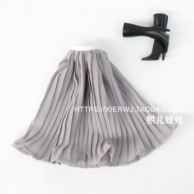 taobao agent Gray pleated skirt 22 30 45 60cm dressing doll suits 8 minutes 6 points, 4 points BJD skirt