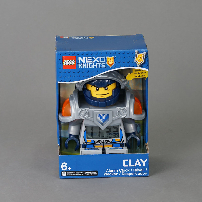 Genuine Lego creative alarm clock for children students Batman Superman Black Warrior Future Knights mini doll