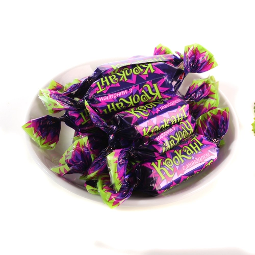 Россия KDV Purple Sugar Kpokaht Импорт конфеты -миндаль сэндвич с бутербродным шоколадом свадебный свадебный свадебный конфеты 500g бесплатная доставка