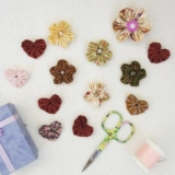 Ткань, йо-йо, шаблон, «сделай сам», английский, в цветочек