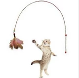 Британский короткий дуэт дуэт кошка кошка игрушка стальная проводка колокольня ягода перо Fear Fearing Cat Stick