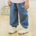 Bé gái quần denim dài quần muỗi mùa hè bé gái 1 bé Harlan 3 tuổi 6 tháng con Y4924 - Quần jean quần jean dầy thu đông cho bé Quần jean