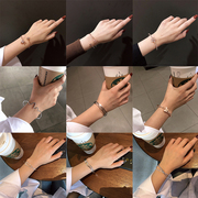 Tăng vòng đeo tay vàng nữ Hàn Quốc phiên bản của mạng hoang dã thủy triều đỏ người vòng đeo tay sinh viên đơn giản gió lạnh Sen hệ thống mở vòng đeo tay